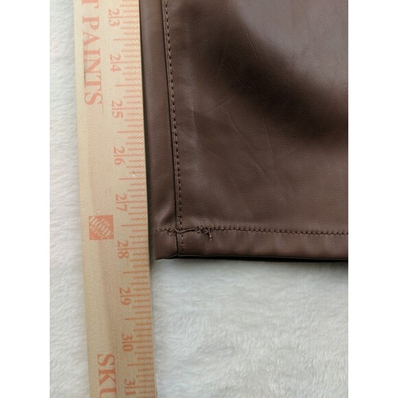Torrid Perfect Skinny Faux Leather High Rise Pants 16T NWT Root Beer/Brown - Picture 6 of 13